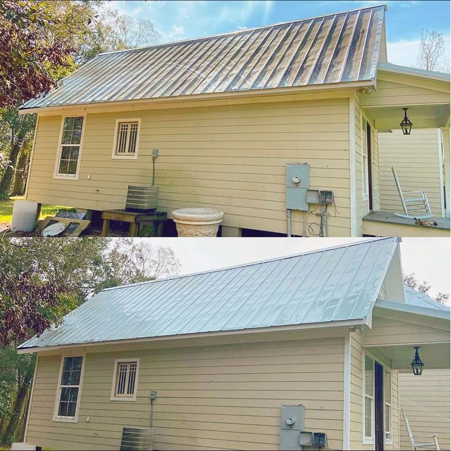 Metal roof cleaning